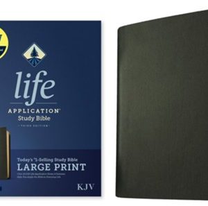 KJV Life Application Large-Print Study Bible, Third Edition--genuine leather, black