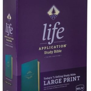 NKJV Life Application Study Bible, Third Edition, Large Print (LeatherLike, Teal Blue, Red Letter) Imitation Leather – Large Print