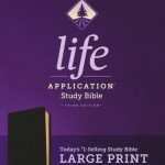 NKJV Life Application Study Bible, Third Edition, Large Print (Bonded Leather, Black, Indexed, Red Letter) Bonded Leather – Large Print