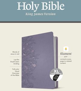 KJV Personal Size Giant Print Holy Bible (Red Letter, LeatherLike, Peony Lavender, Indexed)